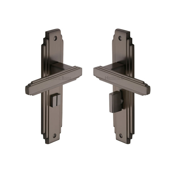 Astoria Door Handle on Plate by M Marcus - Heritage Brass