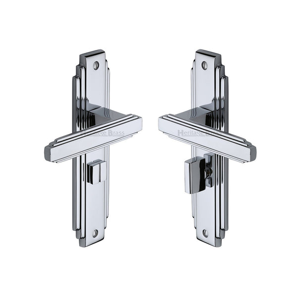 Astoria Door Handle on Plate by M Marcus - Heritage Brass