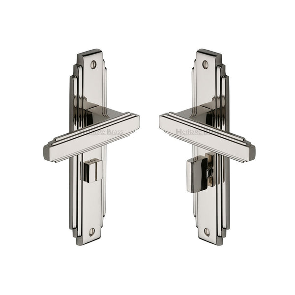 Astoria Door Handle on Plate by M Marcus - Heritage Brass