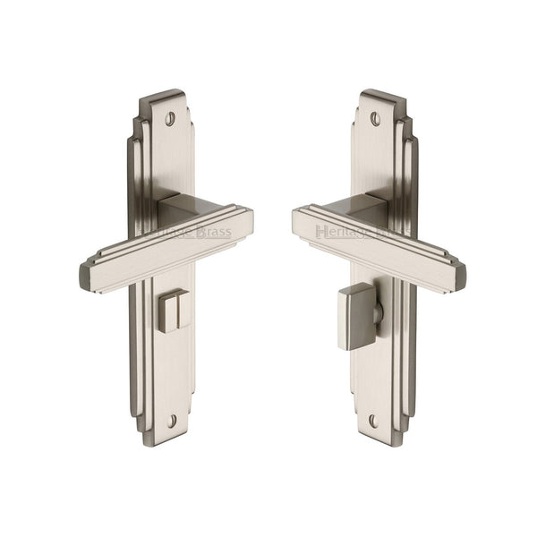 Astoria Door Handle on Plate by M Marcus - Heritage Brass