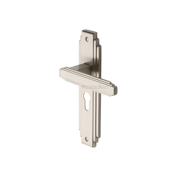 Astoria Door Handle on Plate by M Marcus - Heritage Brass