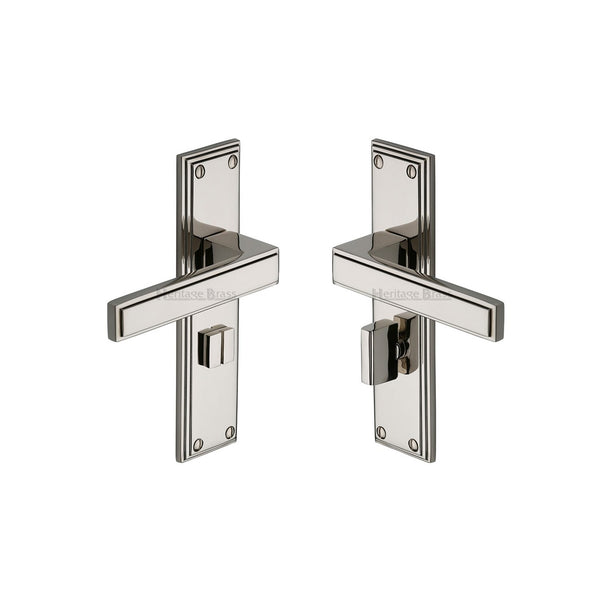 Atlantis Door Handle on Plate by M Marcus - Heritage Brass