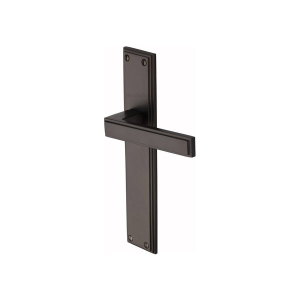 Atlantis Long Door Handle on Plate by M Marcus - Heritage Brass