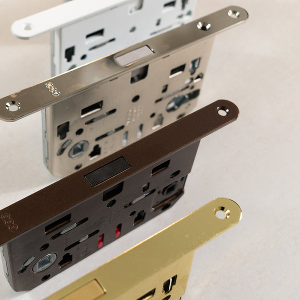 AGB Polaris 2XT Magnetic Bathroom Lock 60mm backset with strike plates for ALU doors