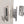 AGB Wave Flush Pocket Door Handle & Bathroom Lock - additional image