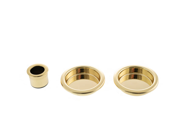 AGB Round Sliding Door Flush Pull by Atlantic Hardware
