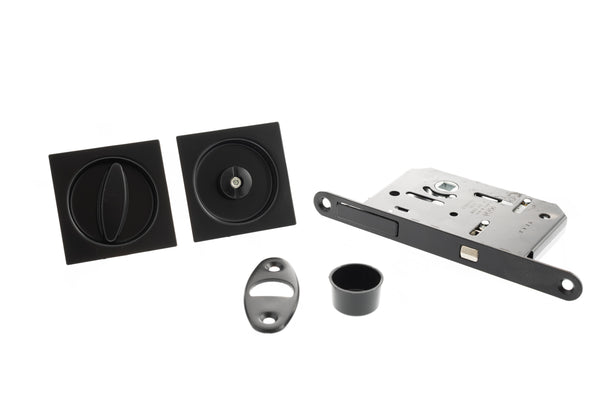 AGB Square Flush Handle Sliding Door Bathroom Lock Set by Atlantic Hardware