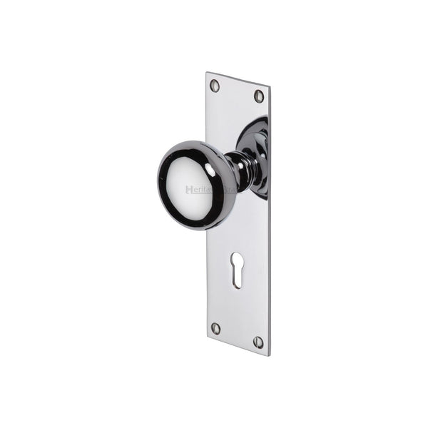 Balmoral Door Knob on Plate by M Marcus - Heritage Brass