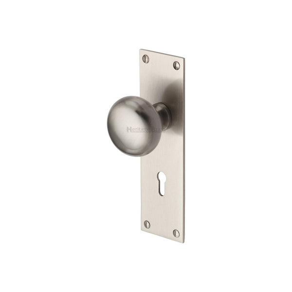 Balmoral Door Knob on Plate by M Marcus - Heritage Brass
