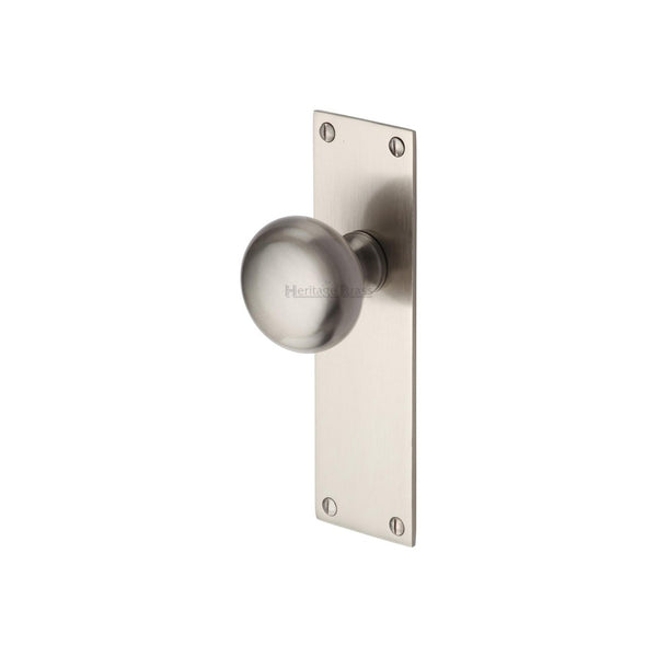 Balmoral Door Knob on Plate by M Marcus - Heritage Brass