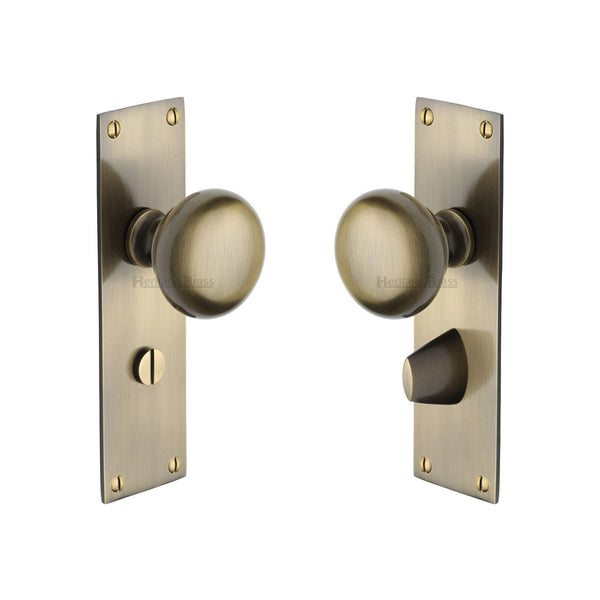 Balmoral Door Knob on Plate by M Marcus - Heritage Brass