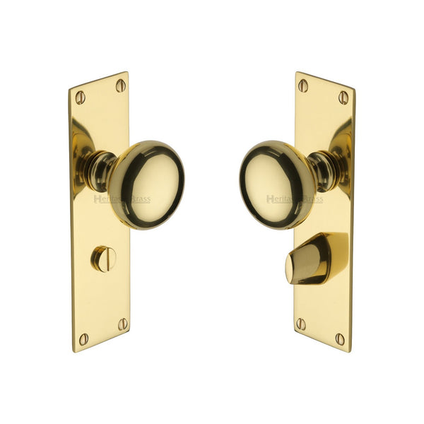 Balmoral Door Knob on Plate by M Marcus - Heritage Brass
