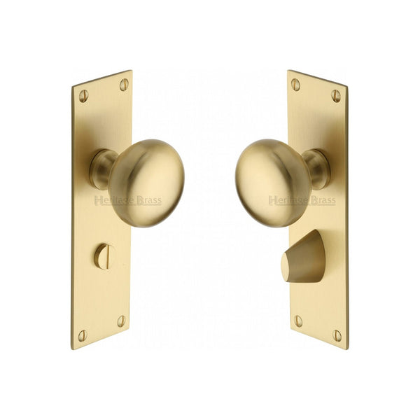 Balmoral Door Knob on Plate by M Marcus - Heritage Brass