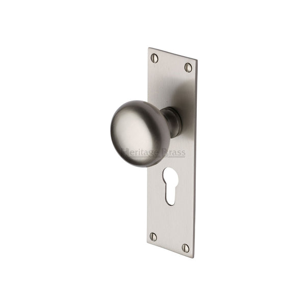 Balmoral Door Knob on Plate by M Marcus - Heritage Brass