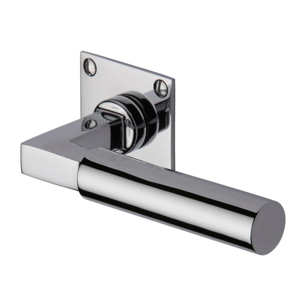 M Marcus - Heritage Brass, Bauhaus Low Profile Door Handle on Square Rose, Door Handles, Door Handles on Square Rose