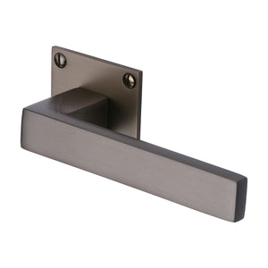 M Marcus - Heritage Brass, Delta BH Door Handle on Square Rose, Door Handles, Back to Back Door Pull Handles