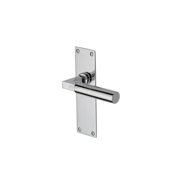 Bauhaus Door Handle on Plate by M Marcus - Heritage Brass