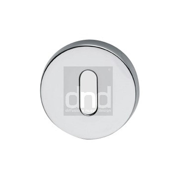 Euro Profile Keyhole Escutcheon Round - BD03E - Polished Chrome
