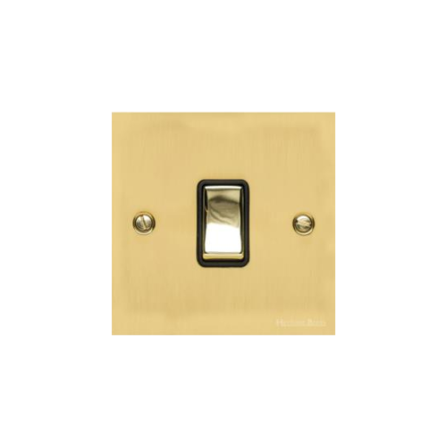Bauhaus Range Polished Brass Switches & Sockets, BH1 - 1 Gang Rocker Switch by Heritage Brass By M-Marcus