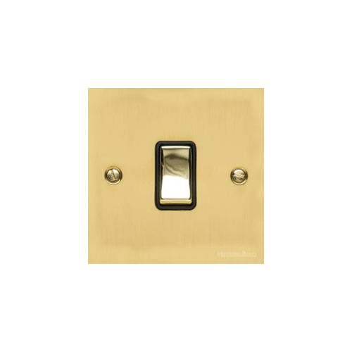 Bauhaus Range Polished Brass Switches & Sockets, BH1 - 1 Gang Rocker Switch by Heritage Brass By M-Marcus