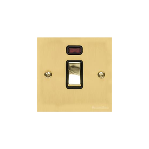 Bauhaus Range Polished Brass Switches & Sockets, BH1 - 20A Double Pole Switch with Neon by Heritage Brass By M-Marcus