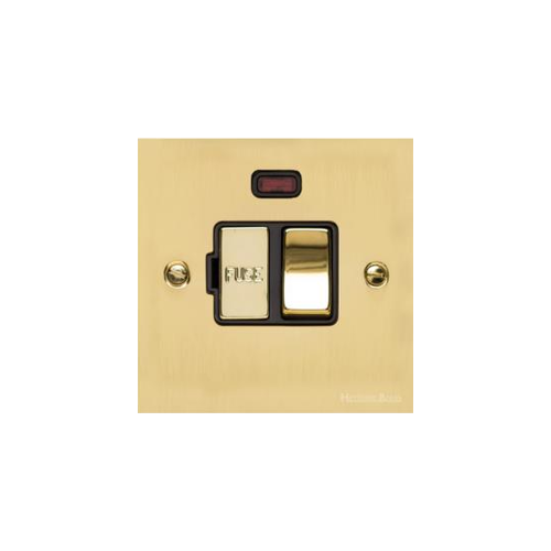 Bauhaus Range Polished Brass Switches & Sockets, BH1 - Switched Spur with Neon (13 Amp) by Heritage Brass By M-Marcus
