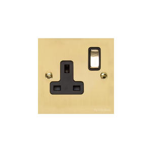 Bauhaus Range Polished Brass Switches & Sockets, BH1 - Single Socket (13 Amp) by Heritage Brass By M-Marcus