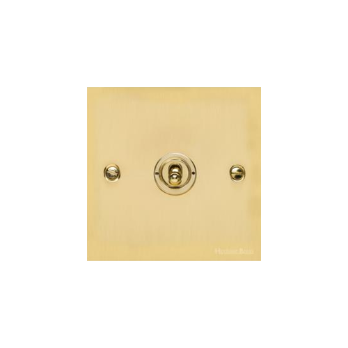 Bauhaus Range Polished Brass Switches & Sockets, BH1 - 1 Gang Toggle Switch by Heritage Brass By M-Marcus