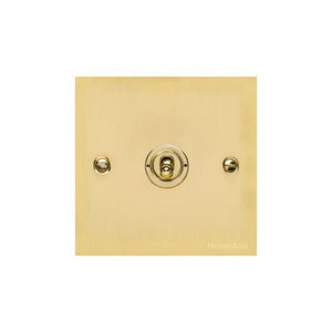 Bauhaus Range Polished Brass Switches & Sockets, BH1 - 1 Gang Intermediate Toggle Switch by Heritage Brass By M-Marcus