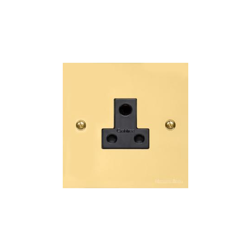 Bauhaus Range Polished Brass Switches & Sockets, BH1 - 5 Amp 3 Round Pin Socket by Heritage Brass By M-Marcus