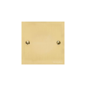 Bauhaus Range Polished Brass Switches & Sockets, BH1 - Single Blank Plate by Heritage Brass By M-Marcus