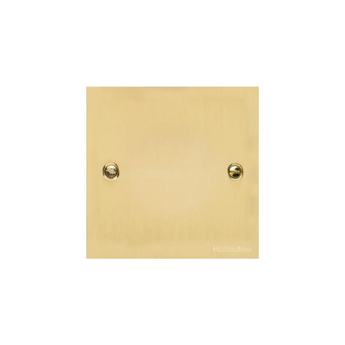 Bauhaus Range Polished Brass Switches & Sockets, BH1 - Single Blank Plate by Heritage Brass By M-Marcus