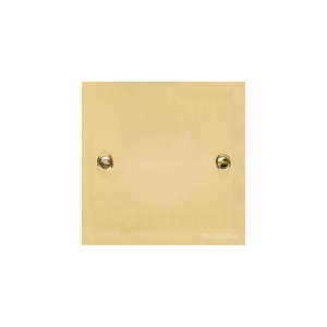Bauhaus Range Polished Brass Switches & Sockets, BH1 - Single Blank Plate by Heritage Brass By M-Marcus