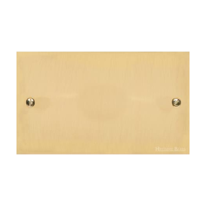 Bauhaus Range Polished Brass Switches & Sockets, BH1 - Double Blank Plate by Heritage Brass By M-Marcus