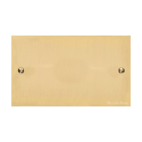 Bauhaus Range Polished Brass Switches & Sockets, BH1 - Double Blank Plate by Heritage Brass By M-Marcus