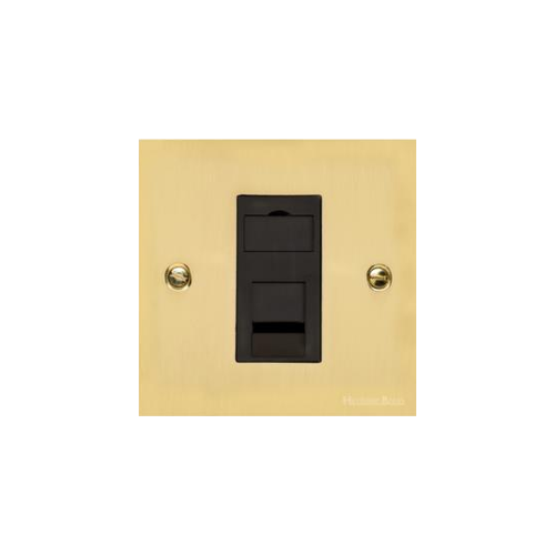 Bauhaus Range Polished Brass Switches & Sockets, BH1 - 1 Gang RJ11 by Heritage Brass By M-Marcus