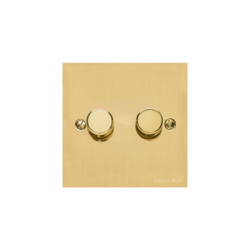 Bauhaus Range Polished Brass Switches & Sockets, BH1 - 2G Multi Location Primary Dimmer by Heritage Brass By M-Marcus