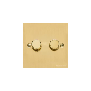 Bauhaus Range Polished Brass Switches & Sockets, BH1 - 2G Multi Location Secondary Dimmer by Heritage Brass By M-Marcus