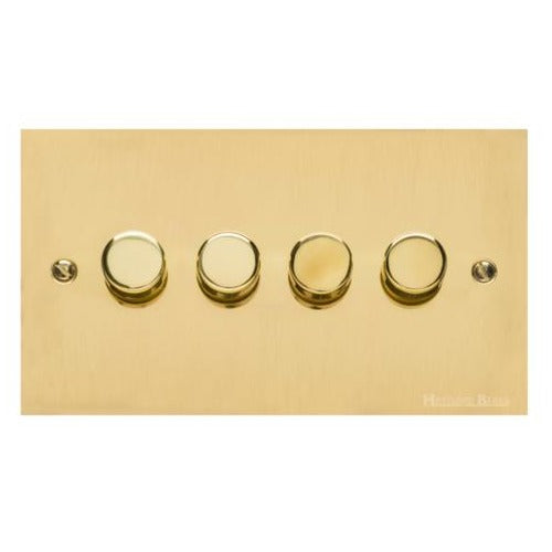 Bauhaus Range Polished Brass Switches & Sockets, BH1 - 4G Multi Location Secondary Dimmer by Heritage Brass By M-Marcus