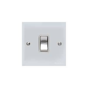 Bauhaus Range Polished Chrome Switches & Sockets, BH2 - 1 Gang Intermediate Rocker Switch by Heritage Brass By M-Marcus