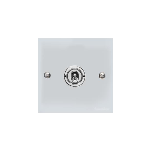 Bauhaus Range Polished Chrome Switches & Sockets, BH2 - 1 Gang Intermediate Toggle Switch by Heritage Brass By M-Marcus