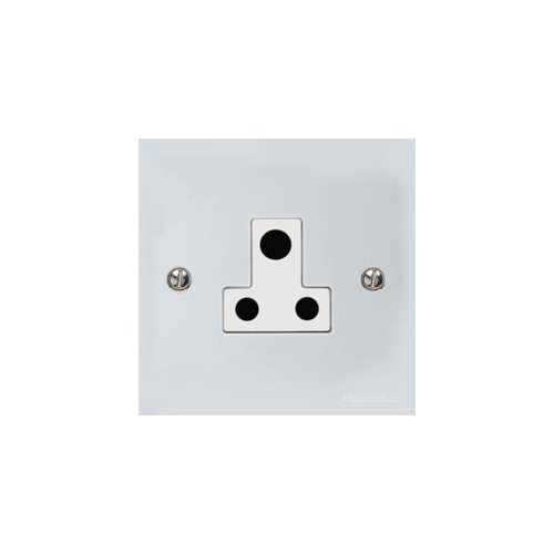 Bauhaus Range Polished Chrome Switches & Sockets, BH2 - 5 Amp 3 Round Pin Socket by Heritage Brass By M-Marcus