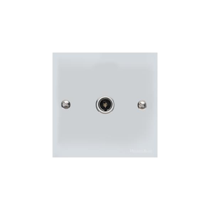 Bauhaus Range Polished Chrome Switches & Sockets, BH2 - 1 Gang Non-Isolated TV Coaxial Socket by Heritage Brass By M-Marcus