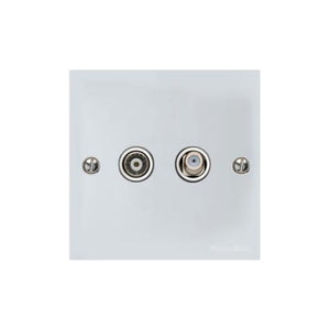 Bauhaus Range Polished Chrome Switches & Sockets, BH2 - TV/Satellite Socket by Heritage Brass By M-Marcus