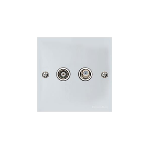 Bauhaus Range Polished Chrome Switches & Sockets, BH2 - TV/Satellite Socket by Heritage Brass By M-Marcus