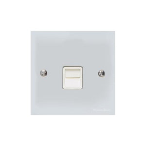 Bauhaus Range Polished Chrome Switches & Sockets, BH2 - 1 Gang Secondary Line Socket by Heritage Brass By M-Marcus