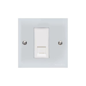 Bauhaus Range Polished Chrome Switches & Sockets, BH2 - 1 Gang RJ11 by Heritage Brass By M-Marcus