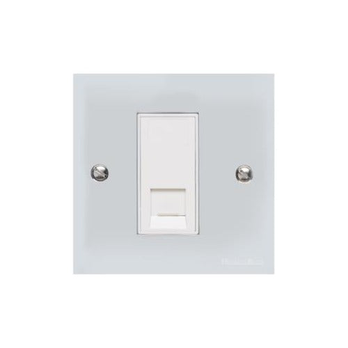 Bauhaus Range Polished Chrome Switches & Sockets, BH2 - 1 Gang RJ11 by Heritage Brass By M-Marcus