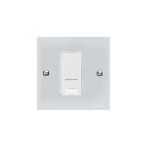 Bauhaus Range Polished Chrome Switches & Sockets, BH2 - 1 Gang RJ11 by Heritage Brass By M-Marcus