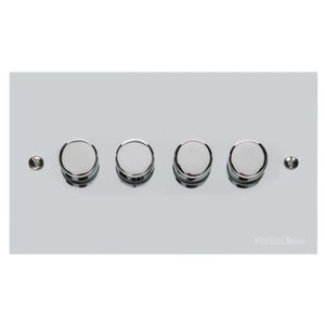 Bauhaus Range Polished Chrome Switches & Sockets, BH2 - 4 Gang TED Dimmer (Compatible with LED Lamps) by Heritage Brass By M-Marcus